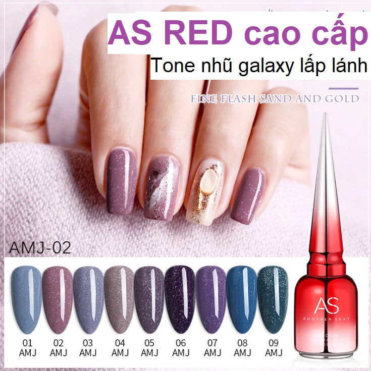Sơn Gel AS RED | Mã AMJ | Màu Nhũ Cát