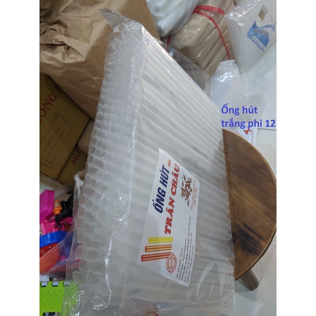 Ống hút TRẮNG - ĐẸP - CỨNG_ phi 6  - 8- 12 Trân châu
