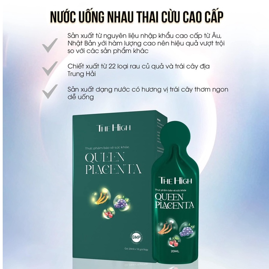 Nước Uống Nhau Thai Cừu Siêu Hàm Lượng QUEEN PLACENTA THE HIGH