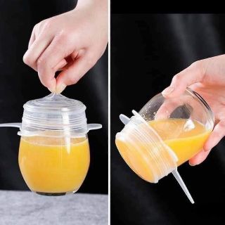 Bộ 6 nắp đậy thực phẩm silicon siêu dẻo an toàn