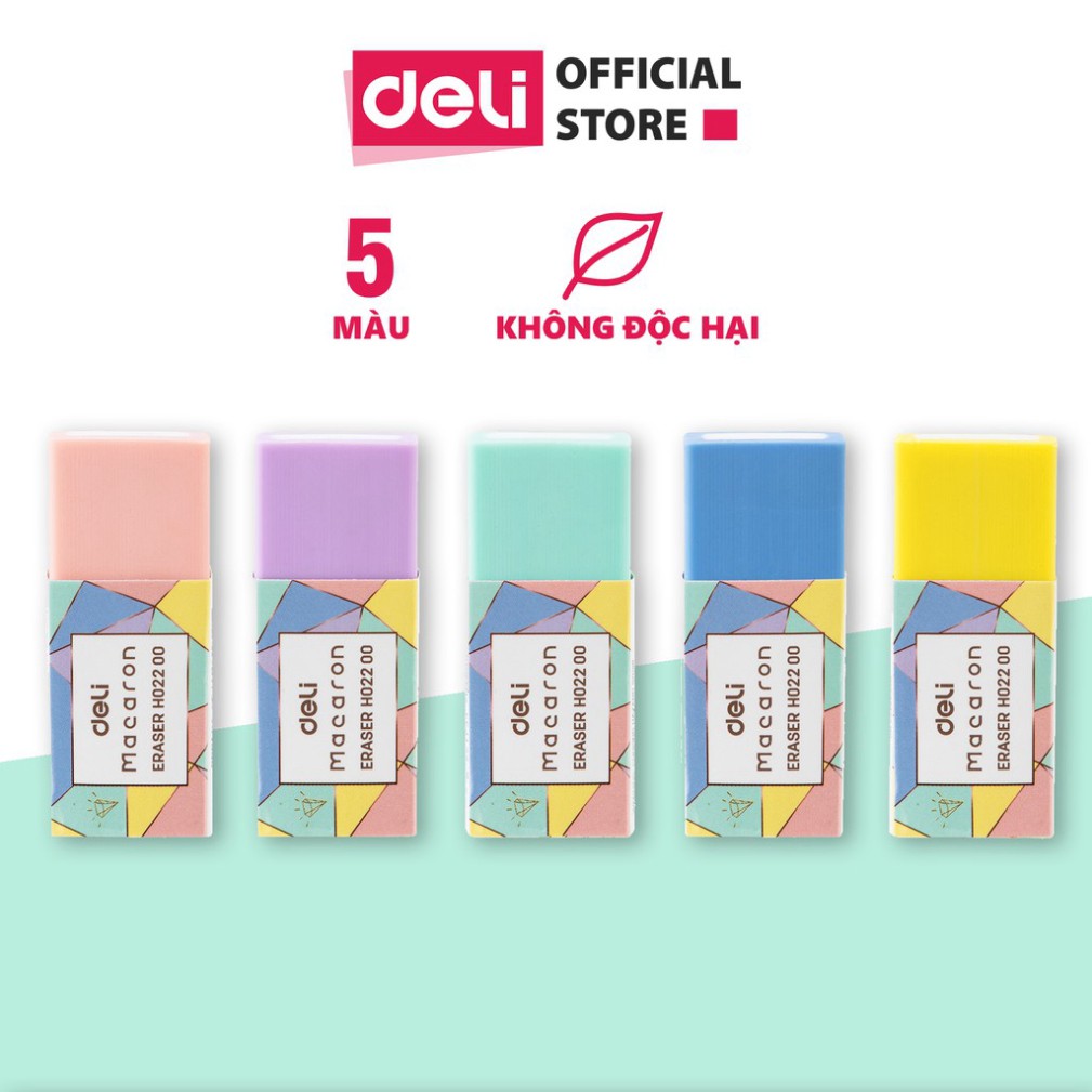 Gôm Tẩy Deli - Macaron - Combo 2 chiếc màu ngẫu nhiên - EH02200