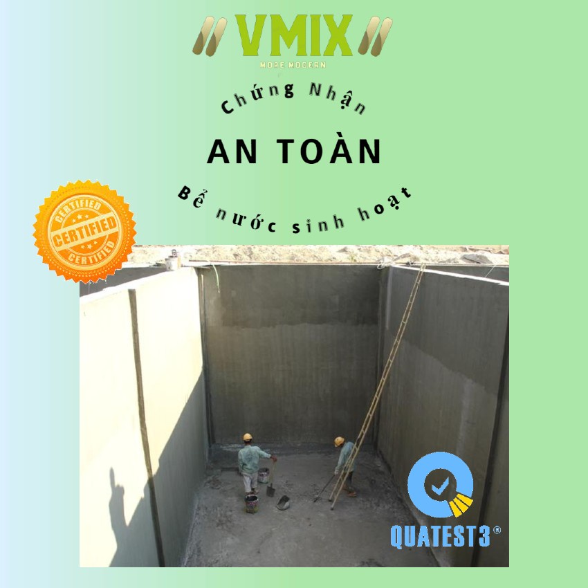 Chống thấm không độc hại dùng cho bể nước sinh hoạt bể cá koi TOPFLEX.VmixVietNam