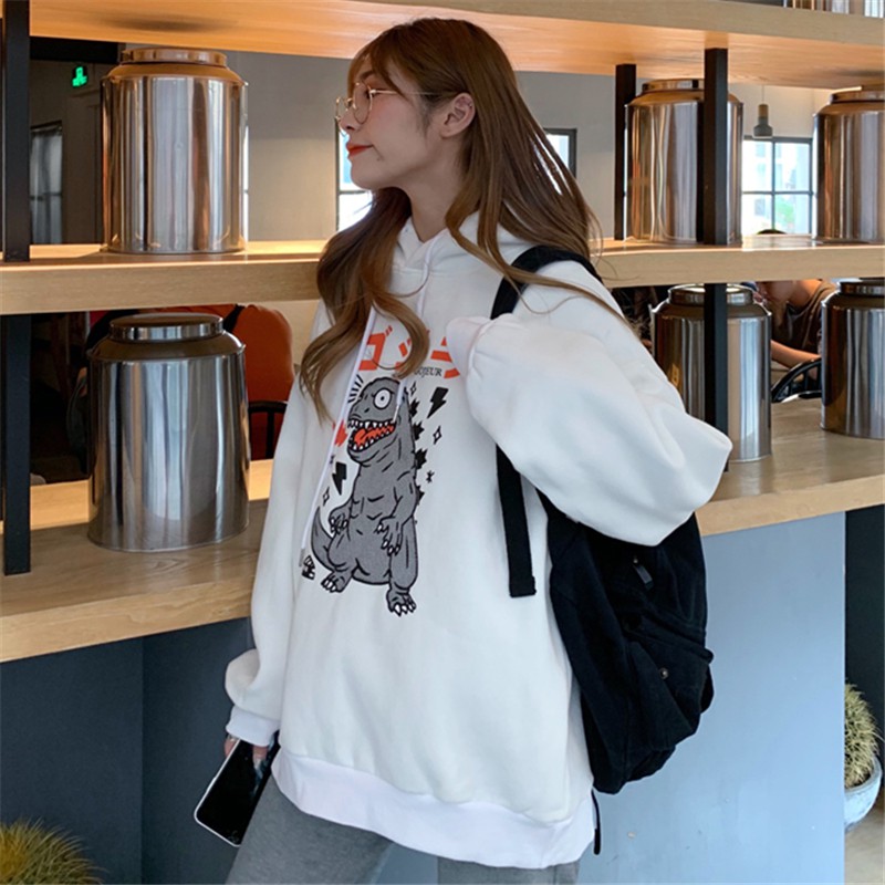 [HD42] Áo Hoodie Khủng Long Ulzzang Dáng Rộng Cho Nữ - Liti shop