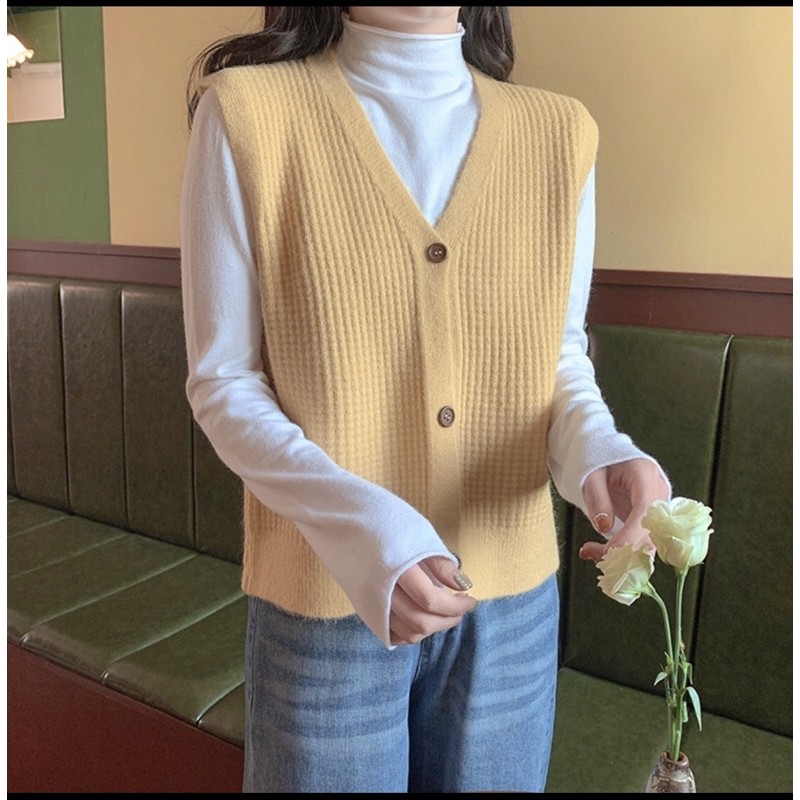 Áo len xinh nhiều màu có sẵn áo len gile hàng quảng châu