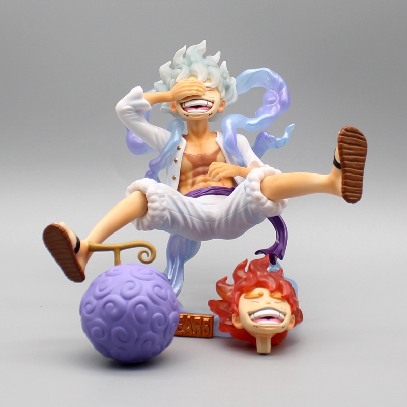 Mô hình luffy gear 5 có 2 đầu thay thế tặng kèm trái ác quỷ