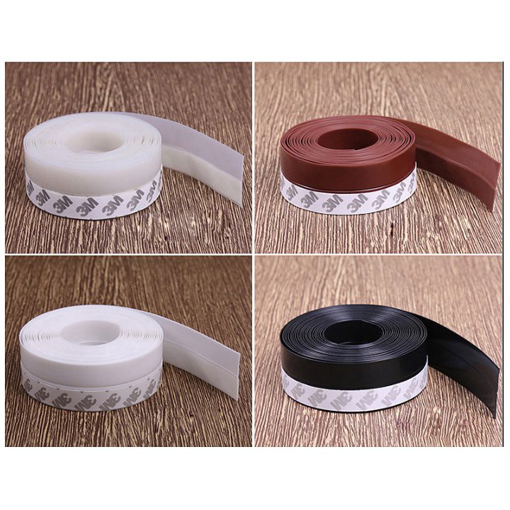 2 Mét Ron Chân Cửa Cao Su LOẠI CẢI TIẾN Dán Chống Bụi Côn Trùng 25 35mm