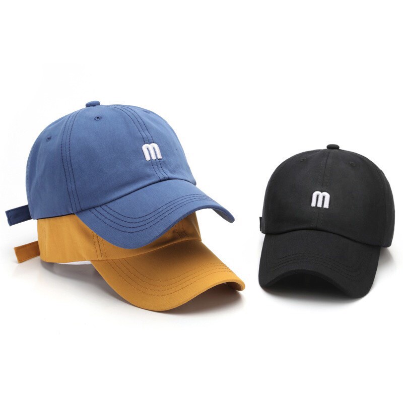 Mũ Lưỡi Trai Chữ M 👒 Nón Kết Nam Nữ Hàn Quốc Thêu Chữ Đa Dạng Phong Cách Ulzzang Form Unisex Đẹp Giá Rẻ SV-27
