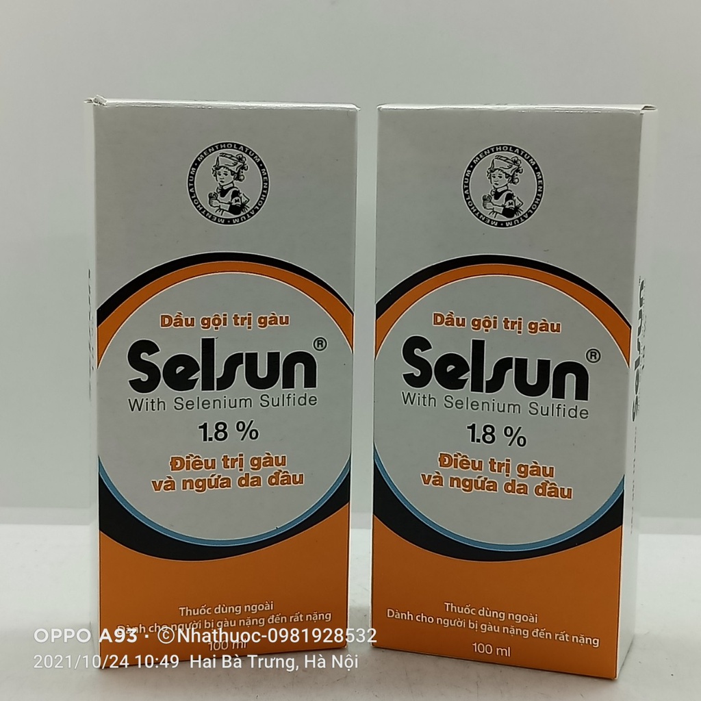 DẦU GỘI SELSUN 1.8% SELENIUM SULFIDE dùng cho người gàu nặng chai 100ml