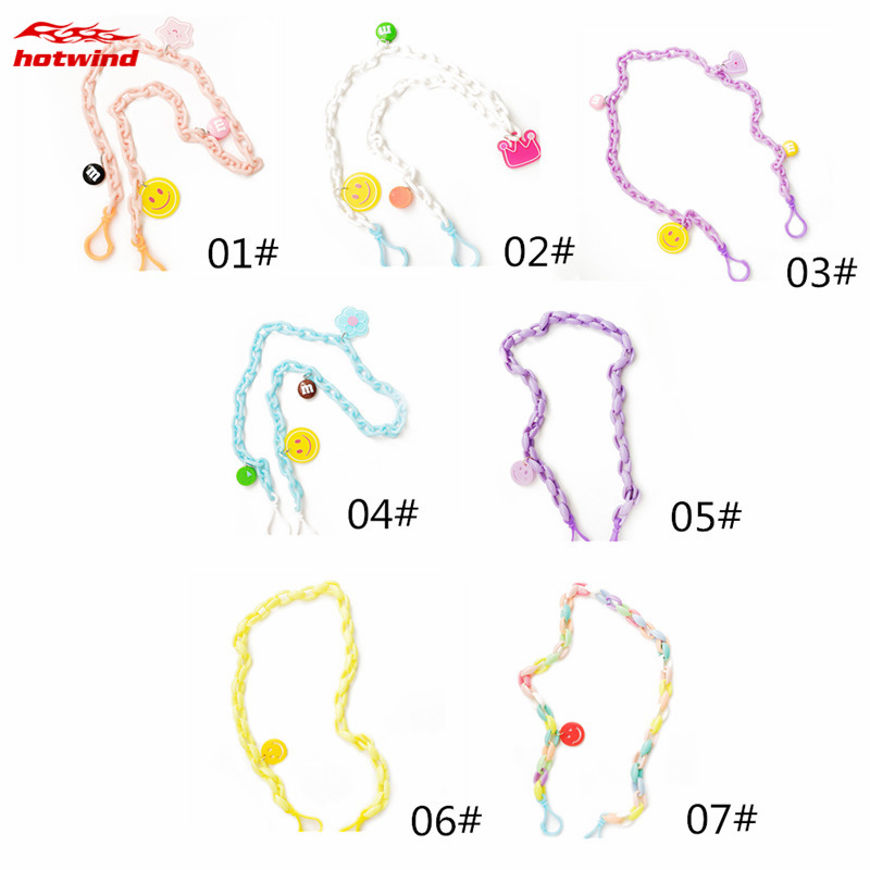 [Hàng mới về] Dây đeo gắn khẩu trang hình mặt cười bằng acrylic tiện dụng