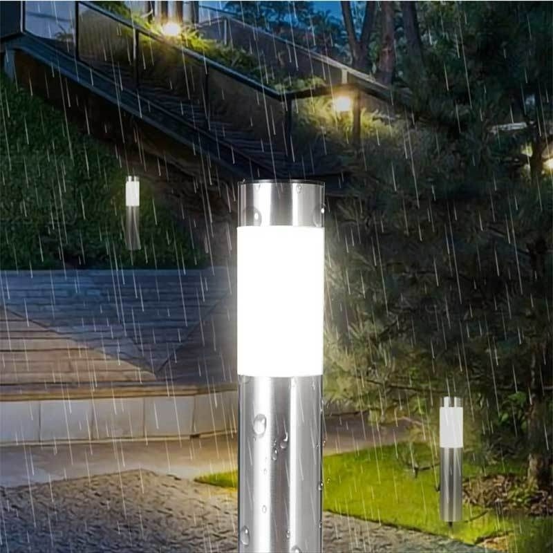 Đèn Led Năng Lượng Mặt Trời Chống Thấm Nước Màu Sắc Ấm / Trắng Bằng Thép Không Gỉ Tiện Dụng Cho Sân