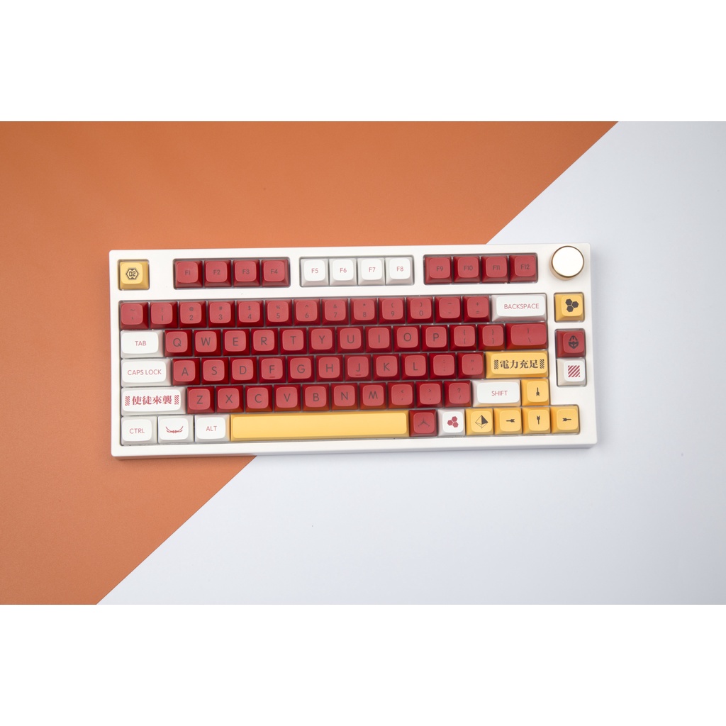 EVA 2 keycap, 138 keycaps PBT keycaps XDA Cấu hình XDA Bấm đúp Bàn phím EVA tiếng Nhật cho bàn phím cơ chơi game, bàn phím cơ