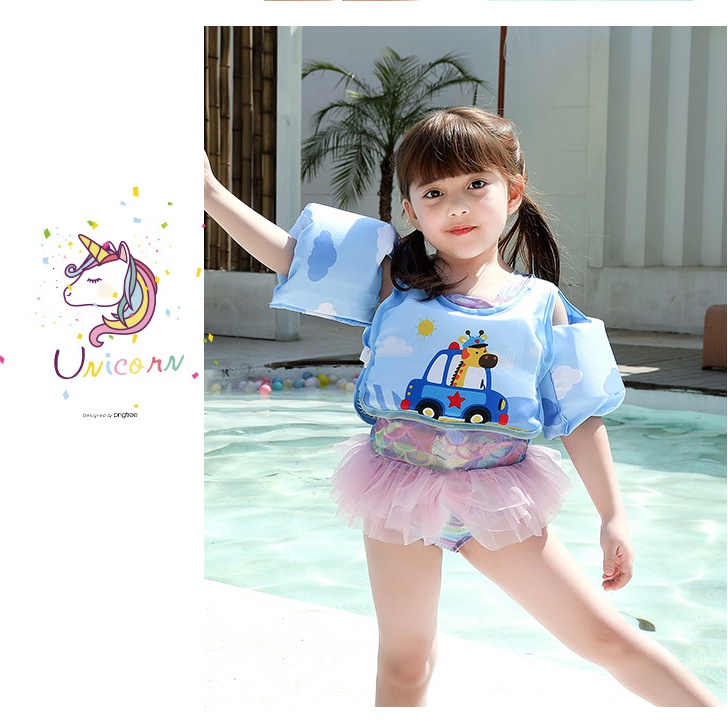 Áo Phao Đeo Cánh Tay Họa Tiết Hoạt Hình Dành Cho Bé 2-6 Tuổi