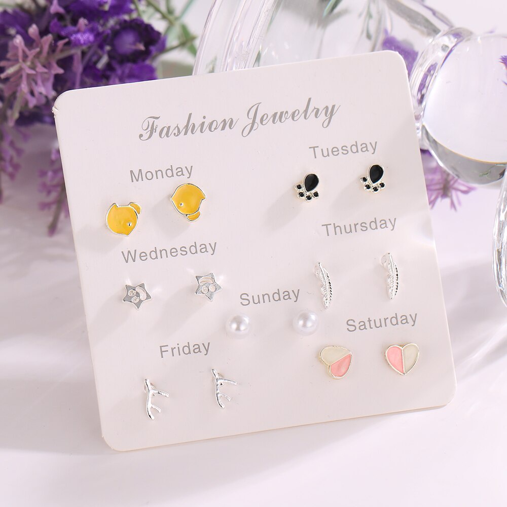 Set 14 Khuyên Tai Nữ Thời Trang