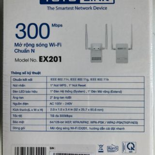 Bộ Mở Rộng Sóng Wifi Totolink EX200 Chuẩn N Tốc Độ 300Mbps - Hãng phân phối chính thức