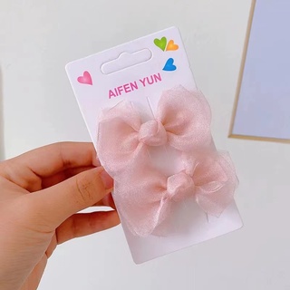 【Đầy đủ 30K trừ đi 3K】Set 2 Kẹp Tóc Lưới Hình Nơ Dễ Thương