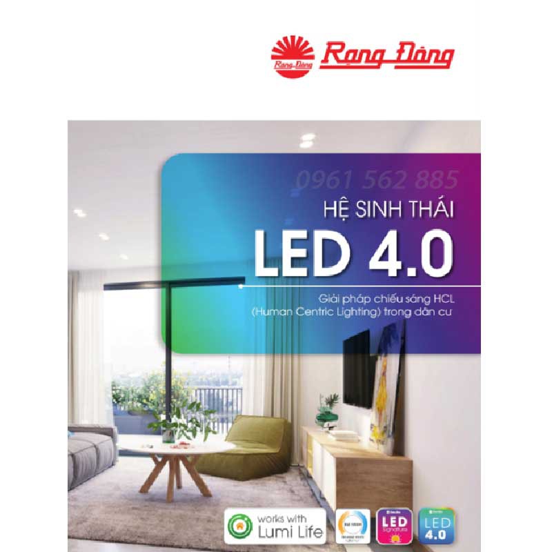 Bóng Đèn Led Buld Trụ Rạng Đông 20w Ánh Sáng Trắng