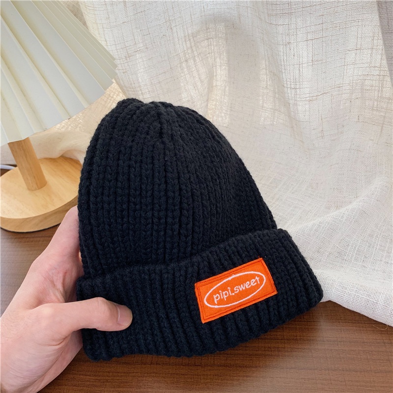 Mũ len mềm mại in chữ thời trang Hàn Quốc dành cho nữ