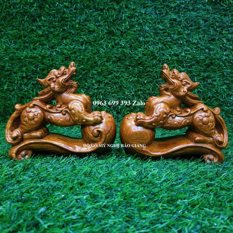 Cặp tỳ hưu gỗ hương mẫu mới