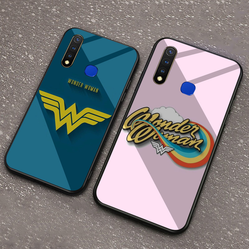 Ốp Điện Thoại Kính Cường Lực Cạnh Mềm In Hình Batman Marvel Cho Samsung Galaxy S7 Edge S8 S9 S10 S20 Plus Z60