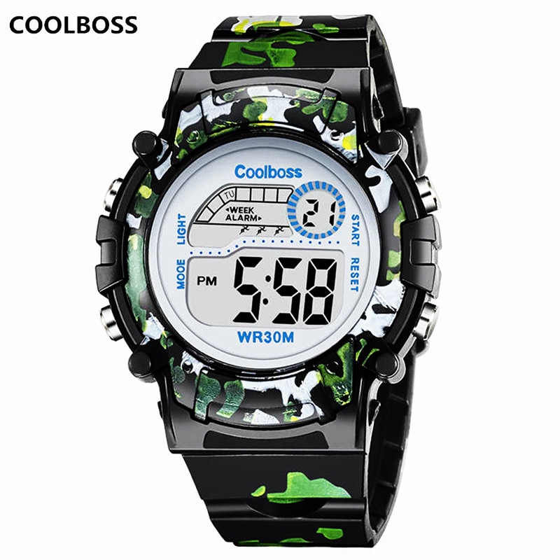 Đồng Hồ Điện Tử Coolbos / Coobos Chống Nước Có Đèn LED Cho Bé