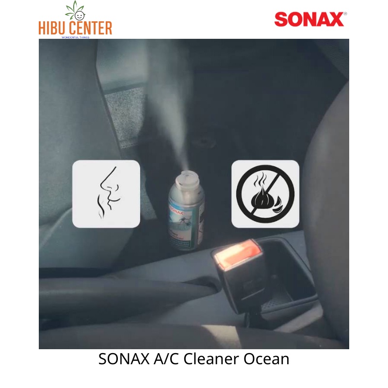 Khử Mùi Điều Hòa Ôtô Dạng Hơi SONAX Car A/C Cleaner Ocean-fresh 100ml 323600