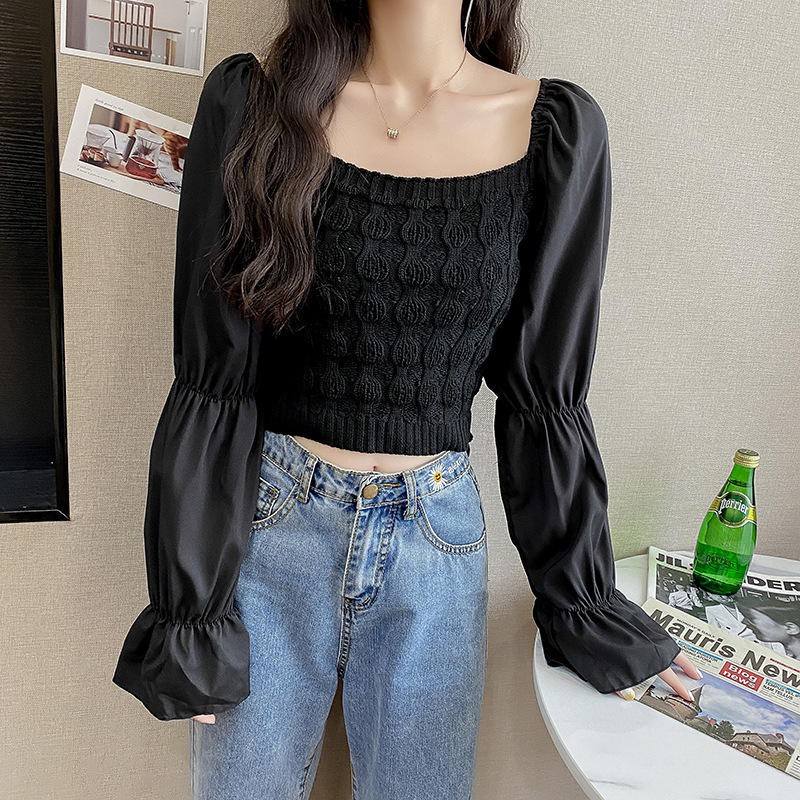 Áo Voan Tay Dài Thời Trang Đáng Yêu Cho Nữ Kiểu Hàn Quốc