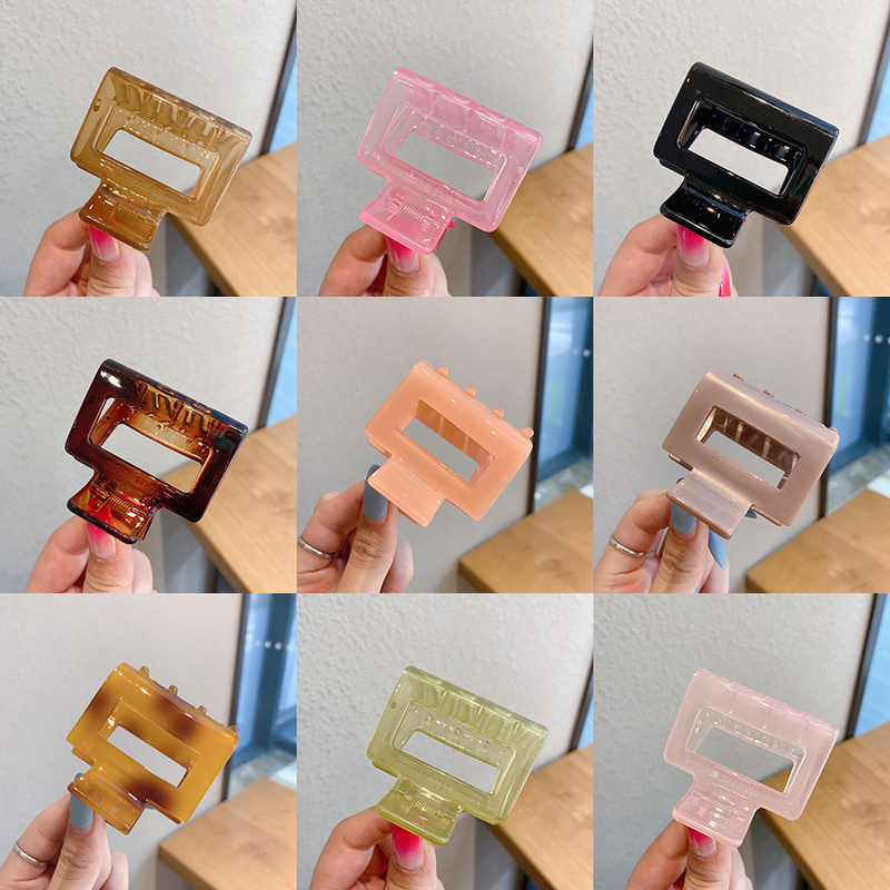 Kẹp Tóc Càng Cua Đơn Giản Phong Cách Hàn Quốc Nhiều Màu Trơn Tùy Chọn