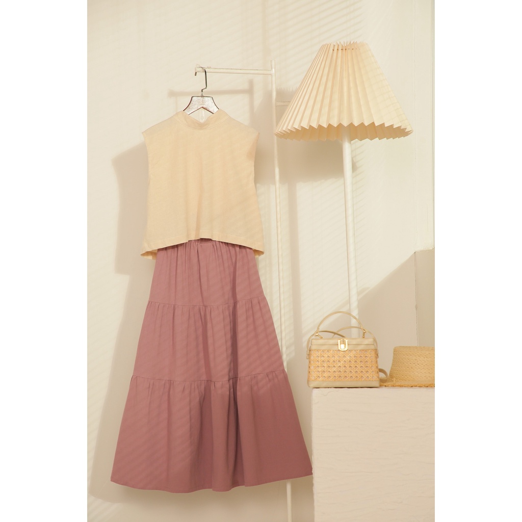 MORI - Chân váy xòe linen