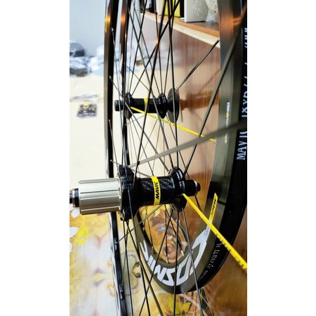 Bộ vành nhôm xe đạp road MAVIC COSMIC PRO 700Cx40mm - Hub Cacbon cối nổ to