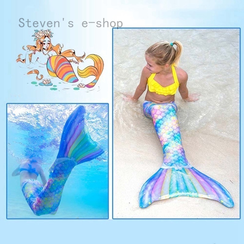 Đồ bơi đuôi nàng tiên cá thiết kế nhiều màu xinh xắn cho người lớn trẻ em