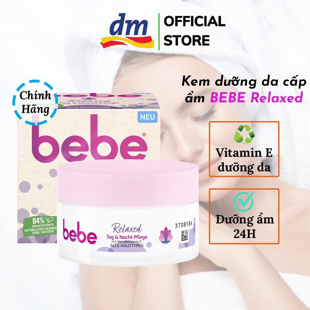 Kem dưỡng ẩm da khô BEBE Relaxed phục hồi da mặt body ngày và đêm