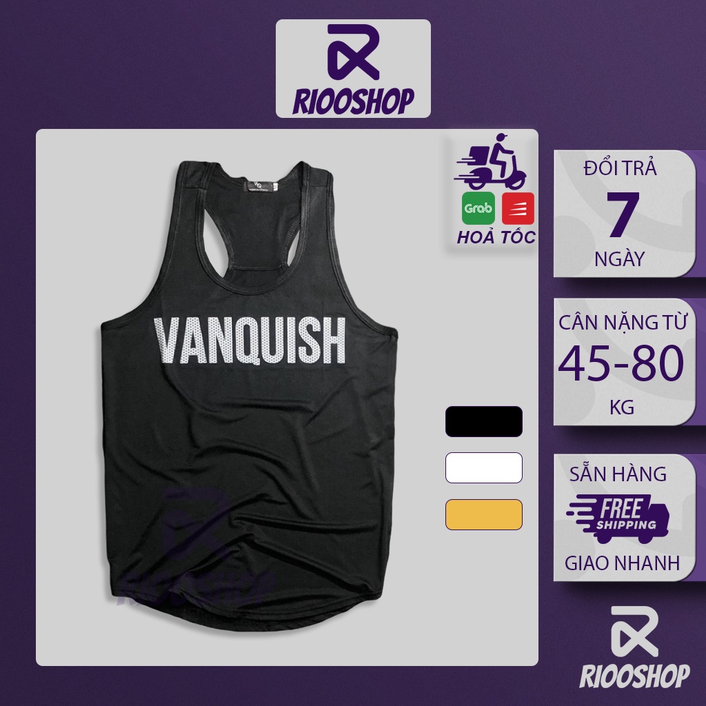 Áo thun nam ba lỗ cực đẹp Tanktop Vanquish cực đẹp RTL003 - áo phông nam tập gym Riooshop