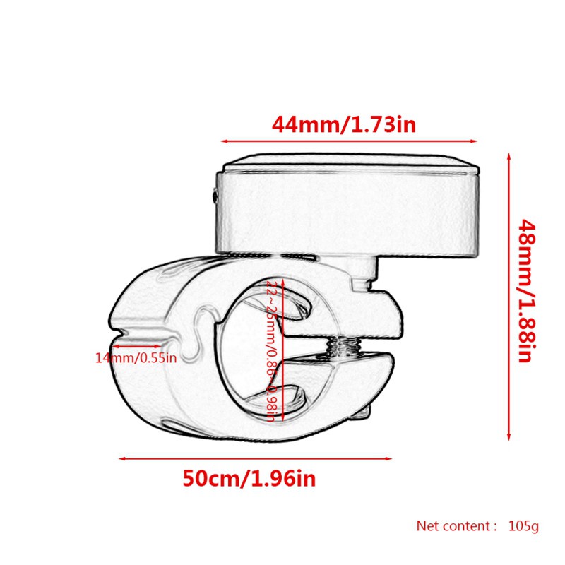 Đồng Hồ Kỹ Thuật Số Mini Bằng Nhôm Cnc Chống Nước 7 / 8 Inch Gắn Xe Máy / Xe Đạp