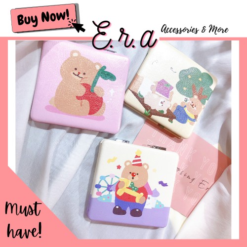 Gương Vuông Cầm Tay ERA SHOP 074040 - 2 Mặt Gương Tiện Lợi, Siêu Dễ Thương, Rẻ Đẹp (chọn mẫu qua tin nhắn)