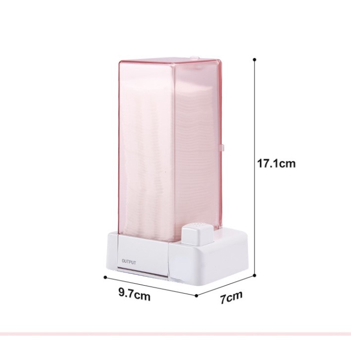 Hộp Đựng Bông Tẩy Trang Tự Động Bằng PC Trong Suốt Chống Trượt