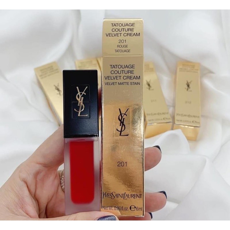 [SẴN] SON YSL TATOUAGE COUTURE VELVET CREAM MÀU 201