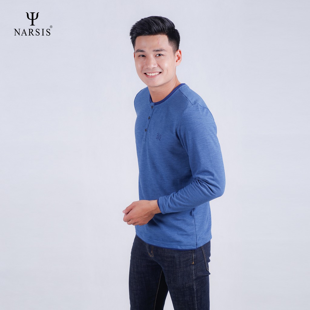 Áo Nam Thu Đông NARSIS D7058 Màu Xanh