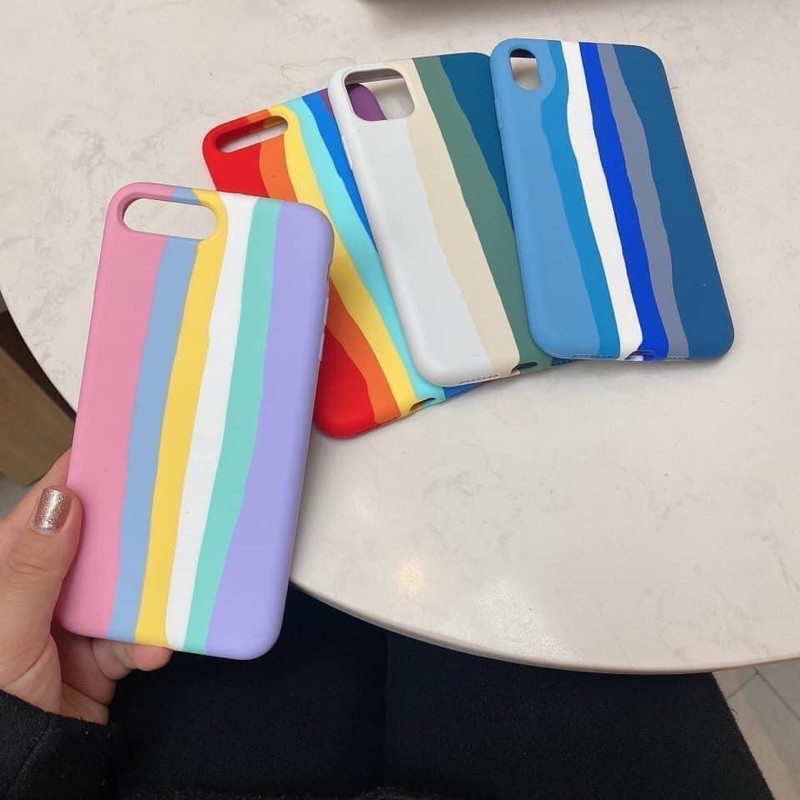 Ốp Lưng iPhone Chống Bẩn Sọc Cầu Vồng Cá Tính 6/6plus/6s/6splus/7/7plus/8/8plus/x/xr/xs/11/12/pro/max/plus/promax