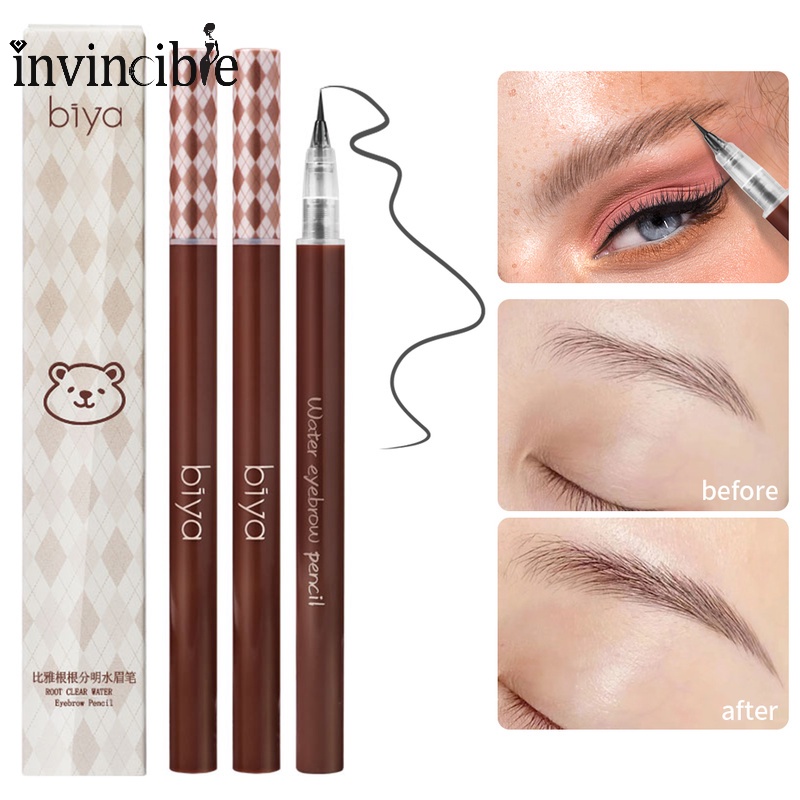 Bút Chì Kẻ Lông Mày 3 Màu Siêu Mịn Tự Nhiên Chống Thấm Nước Và Mồ Hôi Lâu Trôi