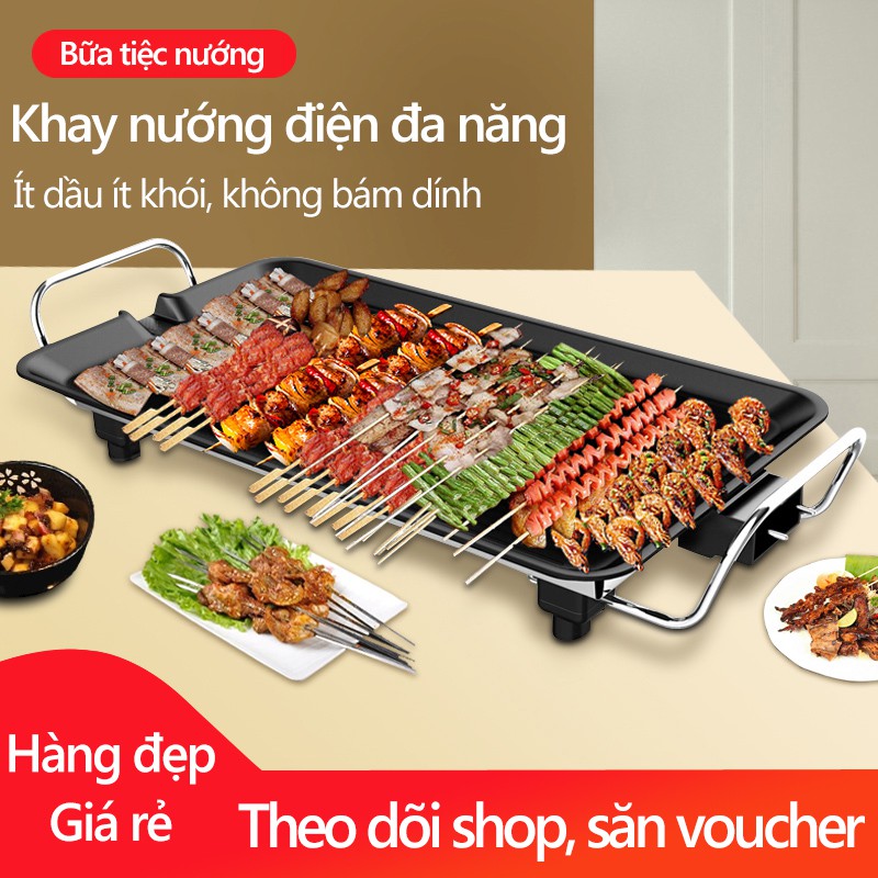 Bếp nướng điện  nhà đa năng bếp điện gia dụng cỡ nhỏ chống dính hạ tốc độ nướng nhanh -Hạn bảo hành 3 tháng