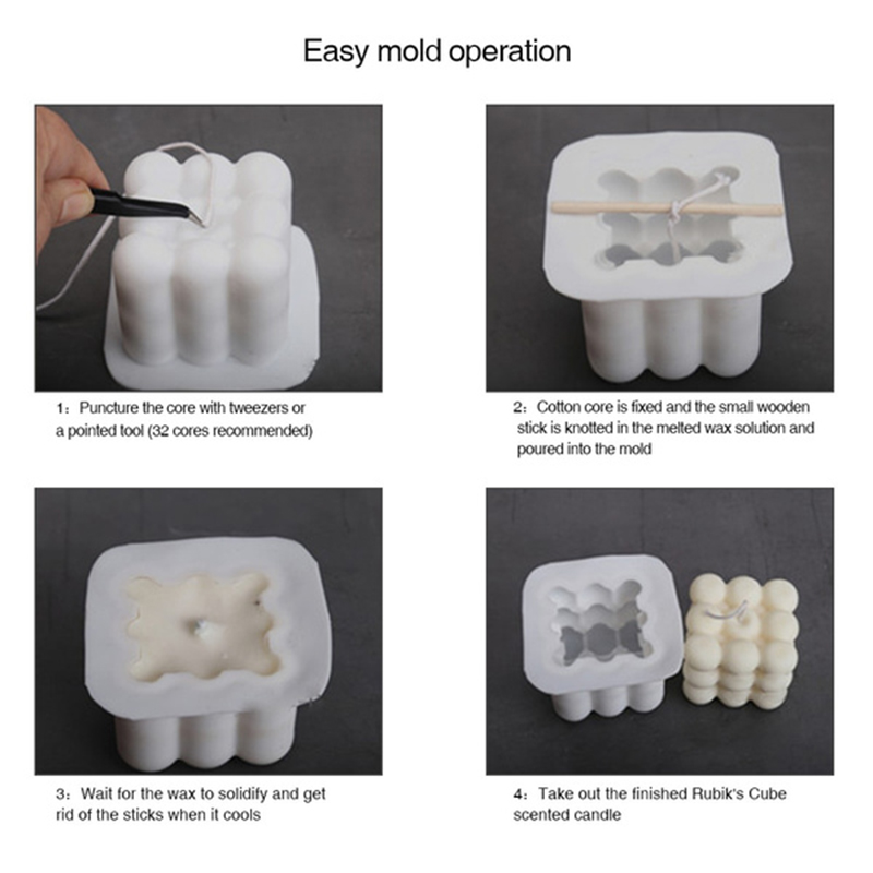 Khuôn Silicon Làm Bánh / Nến 3d Tiện Lợi