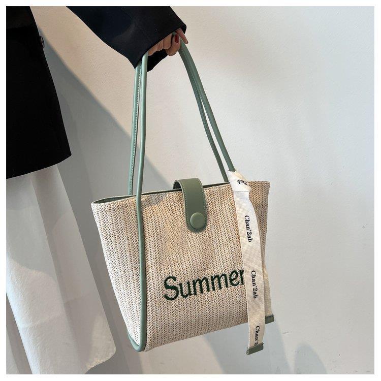 Túi Tote Poly đeo vai thêu chữ Summer (mẫu mới)