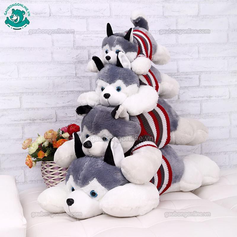 Chó bông Husky áo len hàng đẹp đủ kích thước