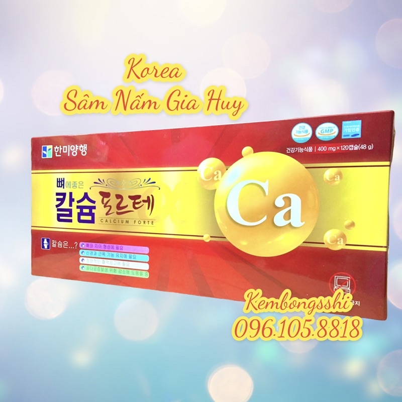 [HÀNG MỚI] Viên Canxi Hanmi Hàn Quốc Hộp Đỏ 120 Viên