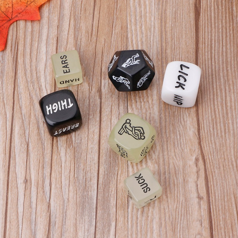 Set 6 viên xúc xắc acrylic vui nhộn
