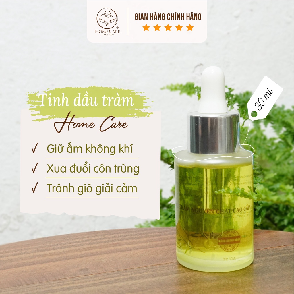 Tinh dầu tràm nguyên chất 100% Home Care giữ ấm tránh gió, xua đuổi côn trùng, bảo vệ sức khỏe cho bé và gia đình