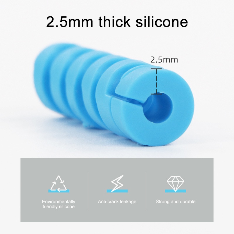 Set 2 dây lò xo quấn bảo vệ dây cáp sạc USB Android làm từ silicon