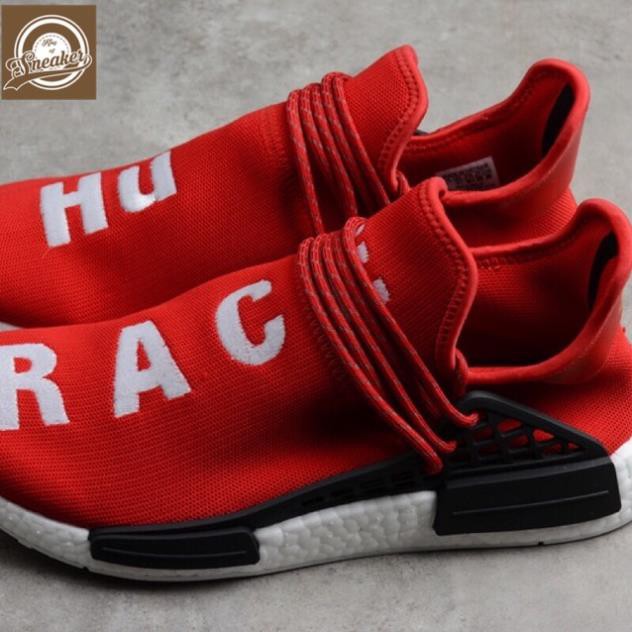 (Xả Kho) Giầy NMD HUMAN RACE đỏ đế trắng thời trang dạo phố phong cách 2020 * 2021