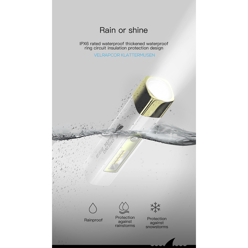 Mini Torchlight Đèn Pin Sạc Usb Pha Đèn Bên Hông 1200 Mah Di Động Đi Bộ Đèn Chiếu Sáng Ngoài Trời