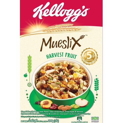 Bánh / Ngũ cốc ăn sáng Kellogg’s Mueslix Harvest Fruit - Hộp 375g